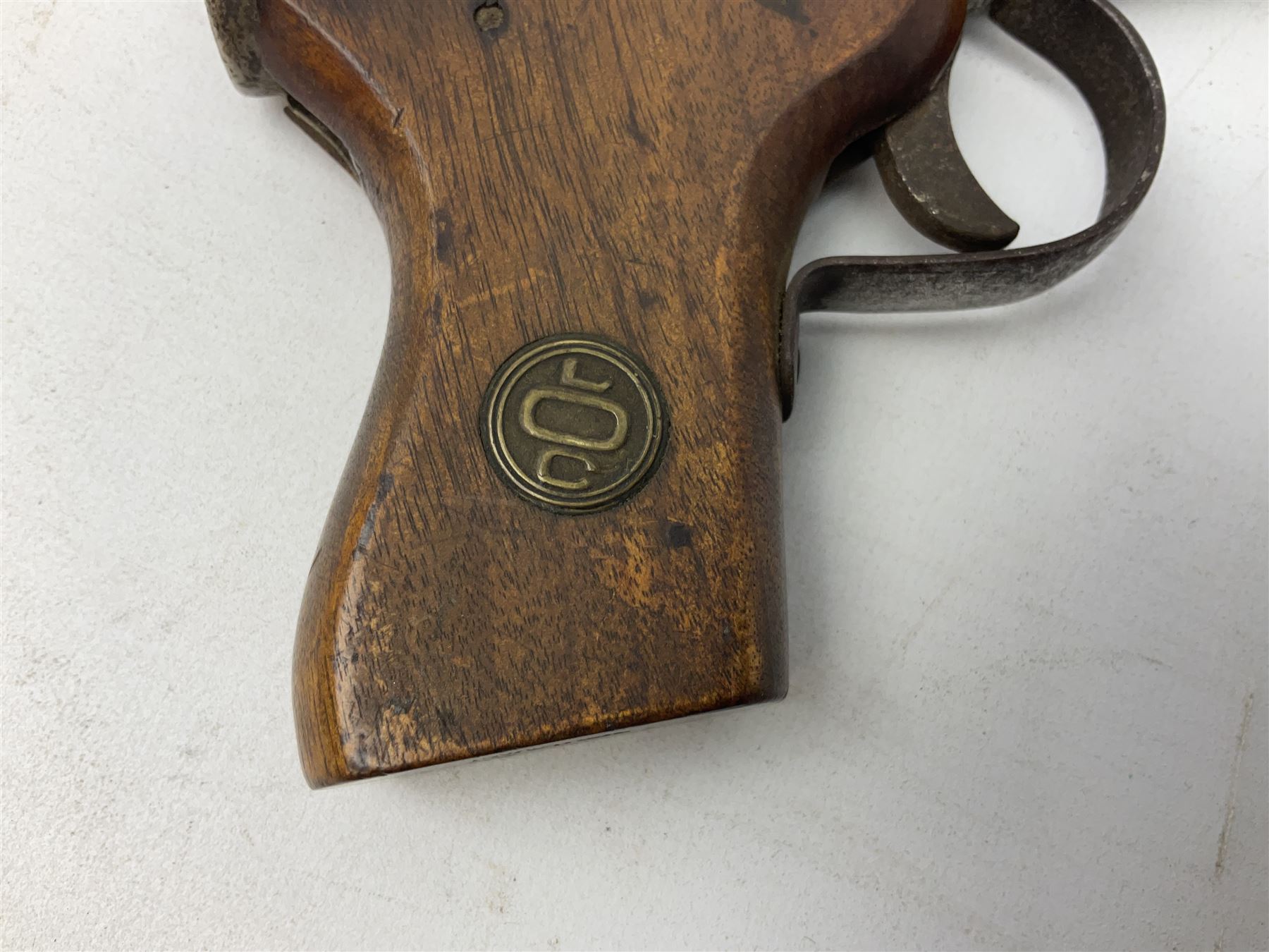 GAT .177 plunge action air pistol the butt impressed 'Reg.Us.Pat. Made in Japan' L22cm