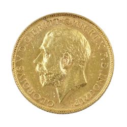 George V 1911 gold full sovereign, Perth mint mark
