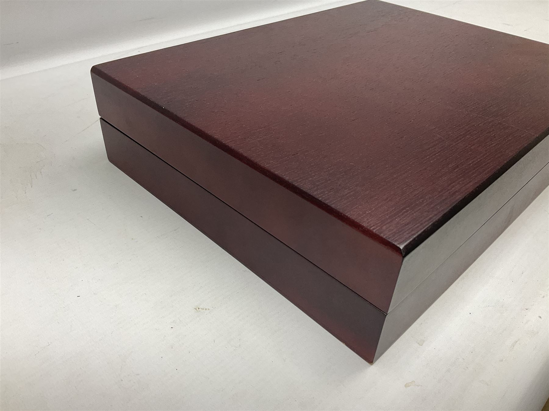 George Butler of Sheffield canteen of stainless steel cutlery in fitted case, W38cm