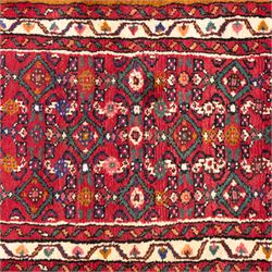 North west Persian hand-knotted Malayer runner, vibrant rose field with an all-over lattice design of lozenges and stylised floral motifs, ivory spandrels within a zig-zag main border flanked by multiple guard stripes 