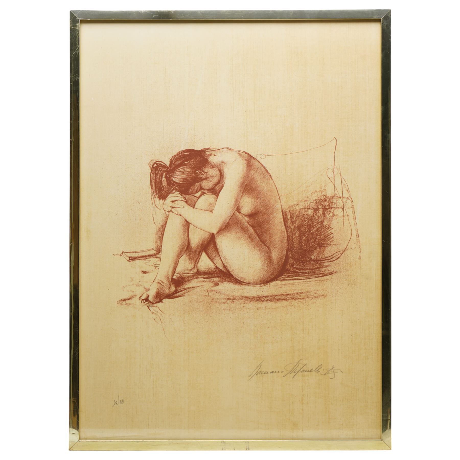 Pietro Annigoni OMRI (Italian 1910-1988): Nude and Portrait Studies, set of eight sanguine and monochrome prints, two numbered editions each signed in pencil or pen max 66cm x 50cm (8)