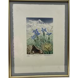 David Koster (British 1926-2014): 'Spring Creations', coloured etching signed titled and numbered 36/150, 21cm x 16cm