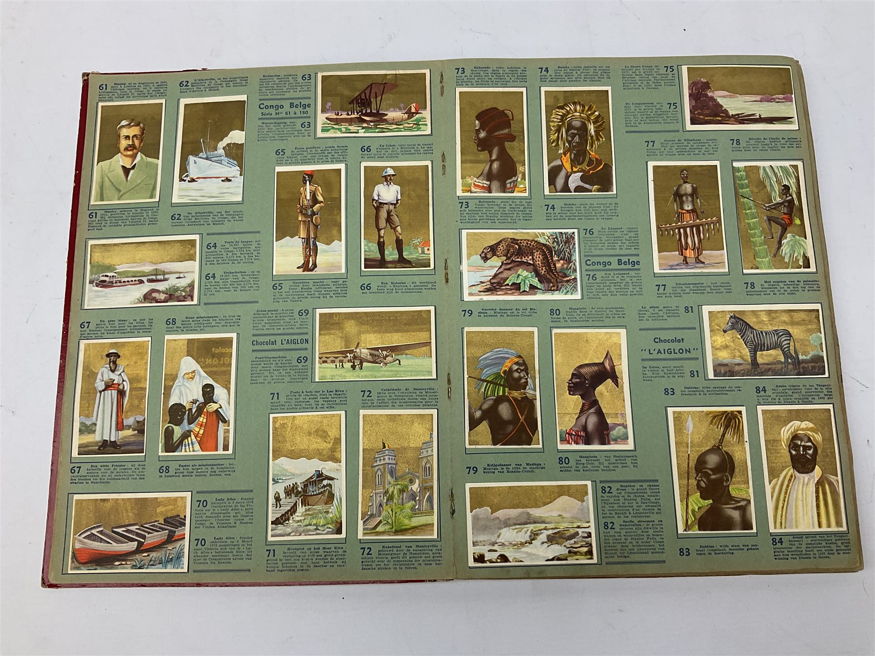 Magnus Laurie: The West Riding Territorials in the Great War. 1920: German Haus Neuerburg cigarette card album entitled Der Bunte Rock depicting 19th century military uniforms; French Chocolat Aiglon trade card album including some military costumes; and a cigarette card album, some of military interest (4)