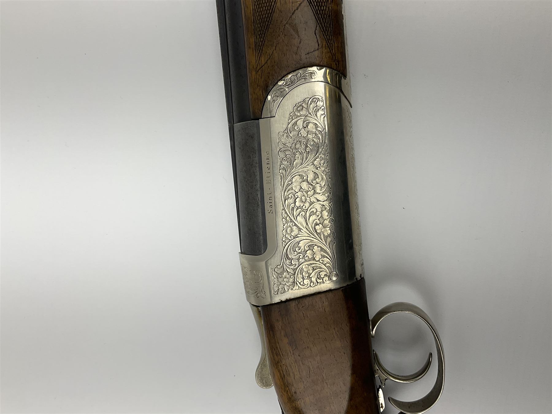 French Verney Carron 12-bore over-and-under double barrel boxlock ejector sporting gun, 71cm barrels, walnut stock with chequered grip and fore-end and thumb safety, serial no.336224X, L115cm RFD ONLY AS BARRELS MARGINALLY IN PROOF