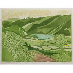 John Brunsdon (British 1933-2014): 'Ennerdale Water', limited edition coloured etching signed titled and numbered 82/150 in pencil 45cm x 60cm with full margins (unframed)