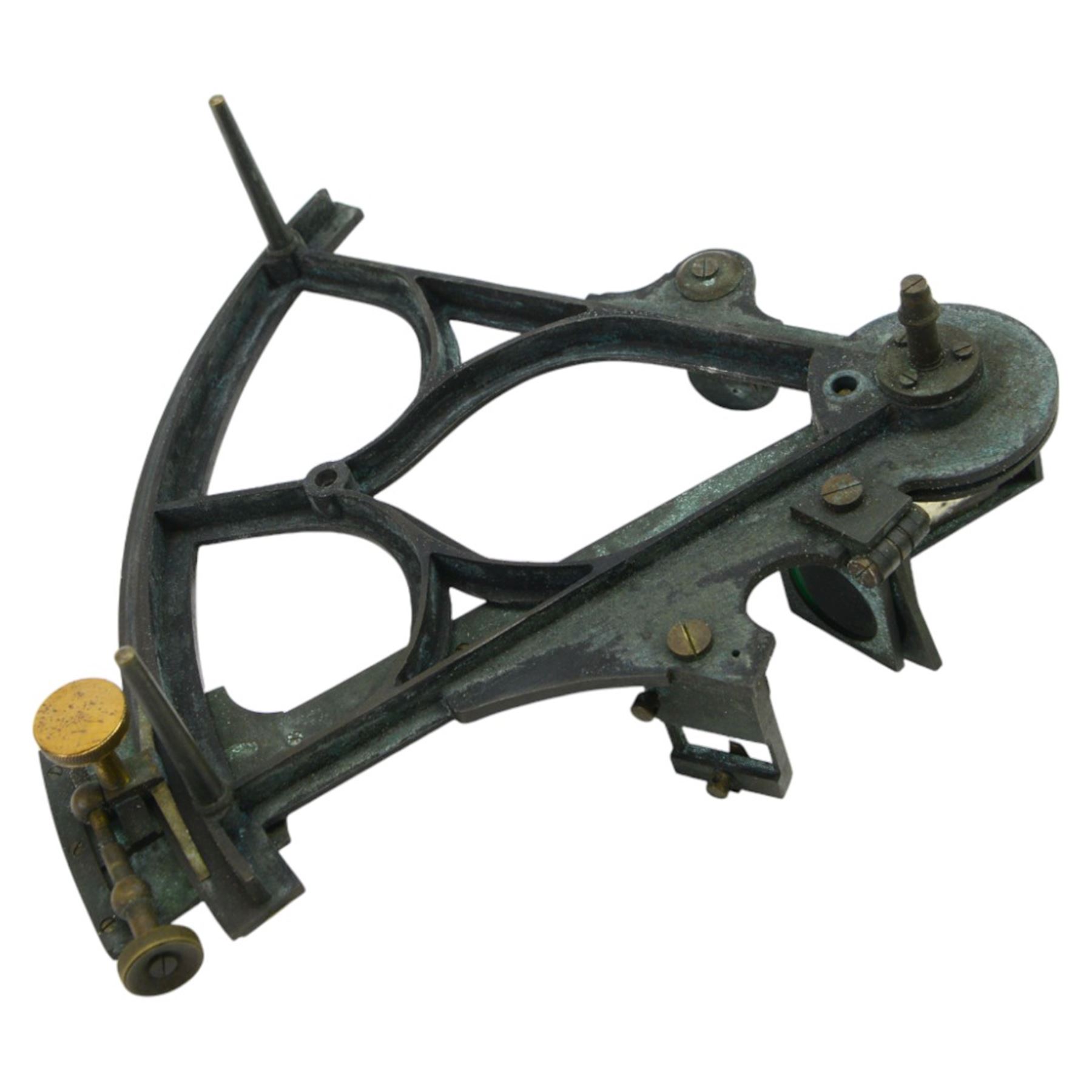 19th century Imray & Son lacquered brass sextant with ivory scale, contained within a mahogany case, inscribed Imray & Son 89 & 102 Minories
This item has been registered for sale under Section 10 of the APHA Ivory Act