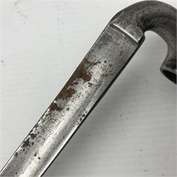 Brown Bess type New Land Pattern socket bayonet L47cm; and a Royal Enfield Pattern 1853 socket bayonet; both lacking scabbard (2)