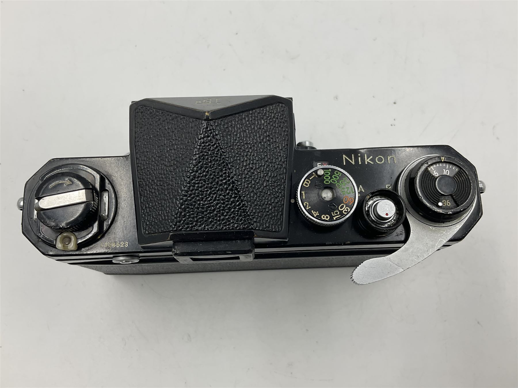 Nikon F plan prism camera body, serial no 6924628, circa 1968 