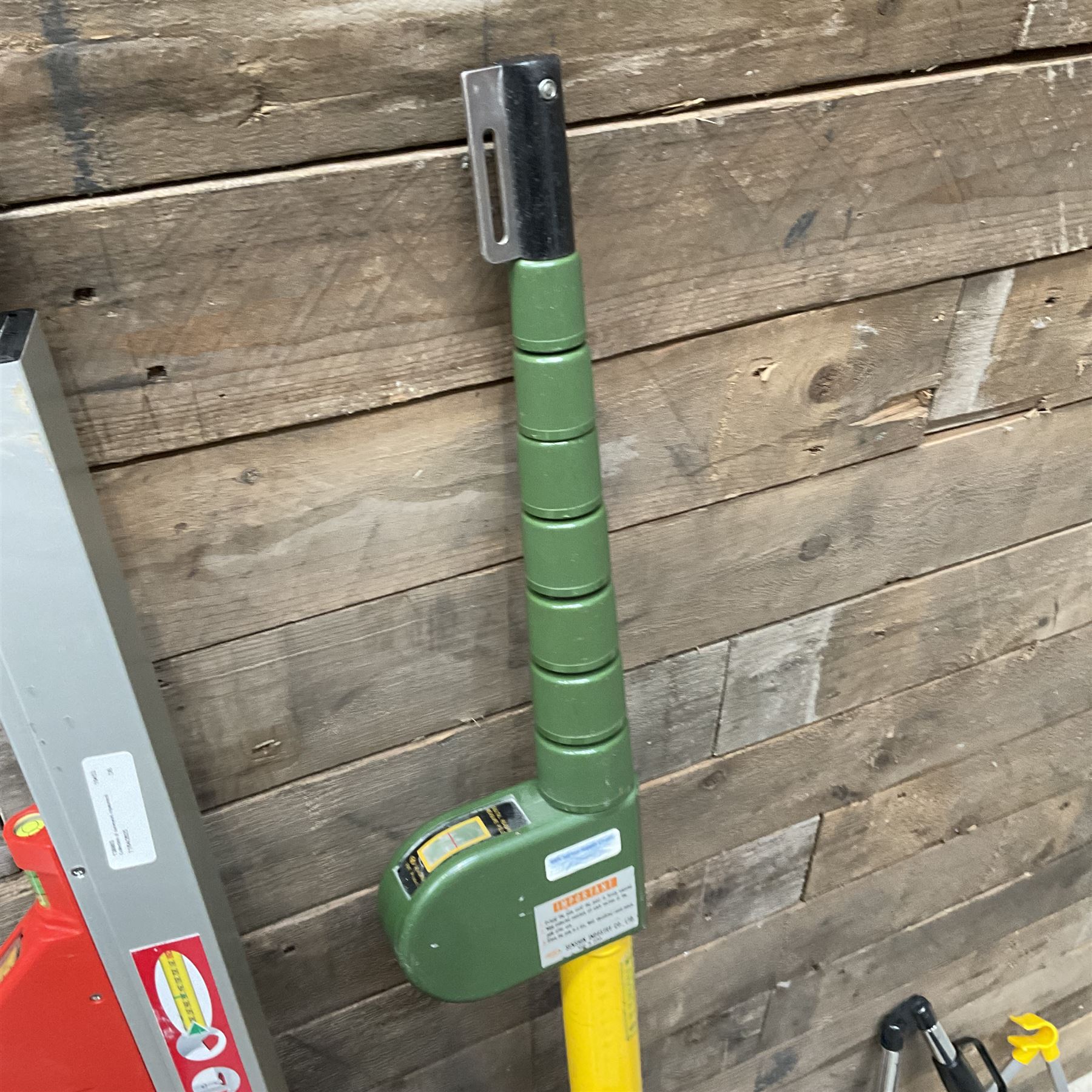 Collection of surveyors equipment including an automatic level and tripod stand and Hilka Pro Craft distance measuring wheel