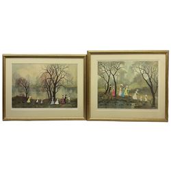 Helen Layfield Bradley (British 1900-1979): 'On a Lovely Summer's Day' and 'September', two limited edition colour prints signed in pencil max 38cm x 57cm (2)