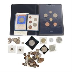 Great British and World coins, including approximately 58 grams of Great British pre-1920 ...