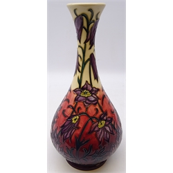  Moorcroft 'Pasque' pattern vase designed by Phillip Gibson, H31.5cm   