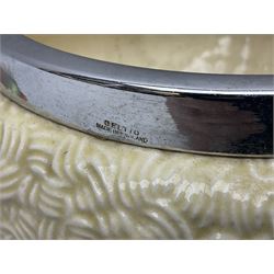 Clarice Cliff Celtic Harvest pattern bowl, with a white metal rim, D17cm