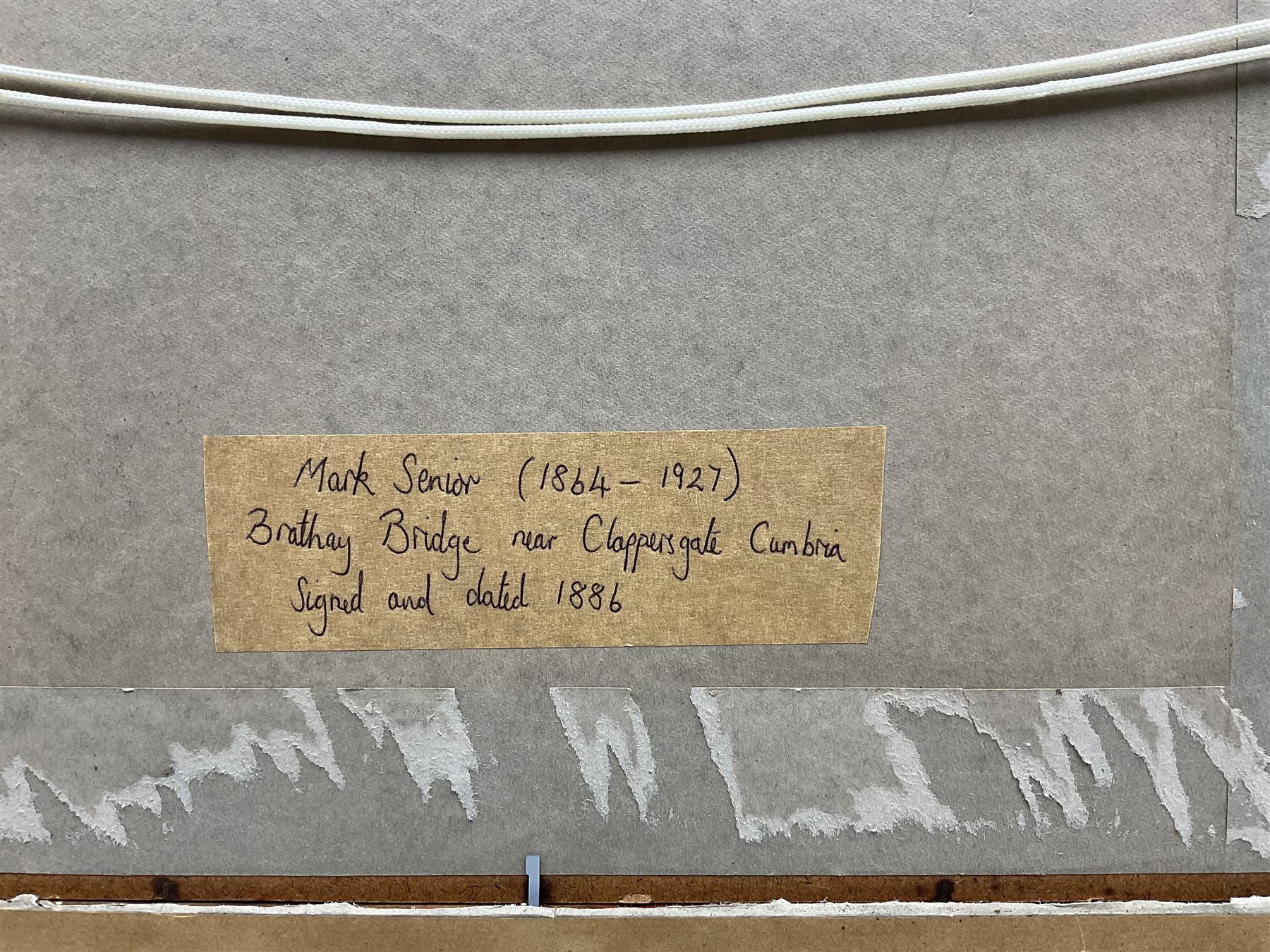 Mark Senior (Staithes Group 1864-1927): Brathay Bridge near Clappersgate Cumbria, watercolour signed and dated 1886, inscribed verso 15cm x 22cm