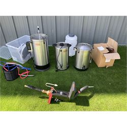 “Grainfather”, stainless steel, all grain brewing bundle kit, water heater, and accessories, pump, plastic beer bottles, grain, brewing sugar, etc. - THIS LOT IS TO BE COLLECTED BY APPOINTMENT FROM DUGGLEBY STORAGE, GREAT HILL, EASTFIELD, SCARBOROUGH, YO11 3TX