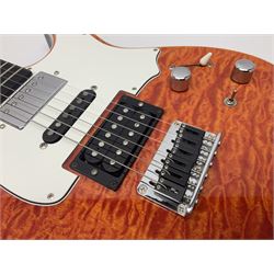 Korean Peavey EXP Telecaster style electric guitar serial no.03040032 L98cm; in Stagg soft carrying case