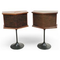 BOSE - pair of 901 Series II speakers, walnut cased on tulip stands
