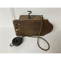 Two Hunningscone patent wall mounting telephones in walnut casing, together with Sterling Telephone & Electric Co. Ltd early wall-mounted telephone 'Primax' and one other 