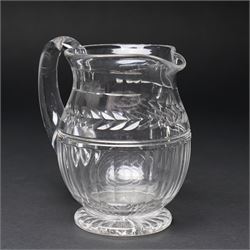 Quantity of Stuart crystal including six Cheltenham whisky tumblers, six claret glasses, six water tumblers and decanter with similar Stuart glass including sherry glasses, two brandy balloons, water jug etc