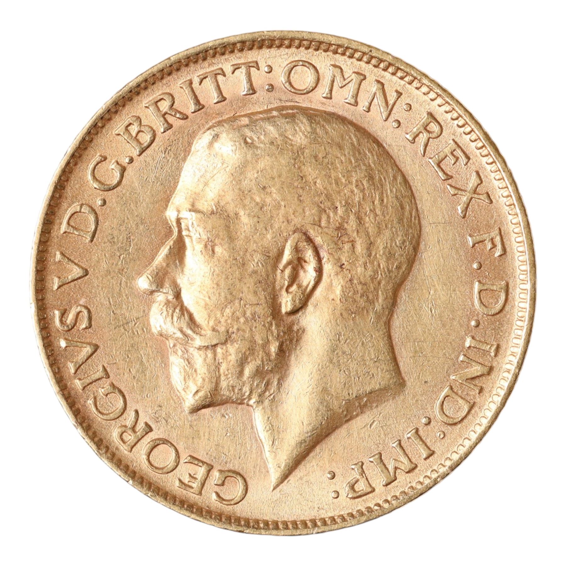 King George V 1911 gold full sovereign coin