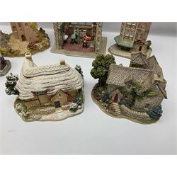 Ten Lilliput Lanes, to include Sleigh Bells, Short Back and Sides, Crook Hall Gardens, Loch Ness Lodge, Le Petit, etc, nine with original boxes  (10)