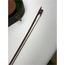 An early 20th century violin, The Maidstone, Murdoch & Co, London, with one piece maple back and spruce top, 60cm long, with bow, and ebonised coffin shaped case. 