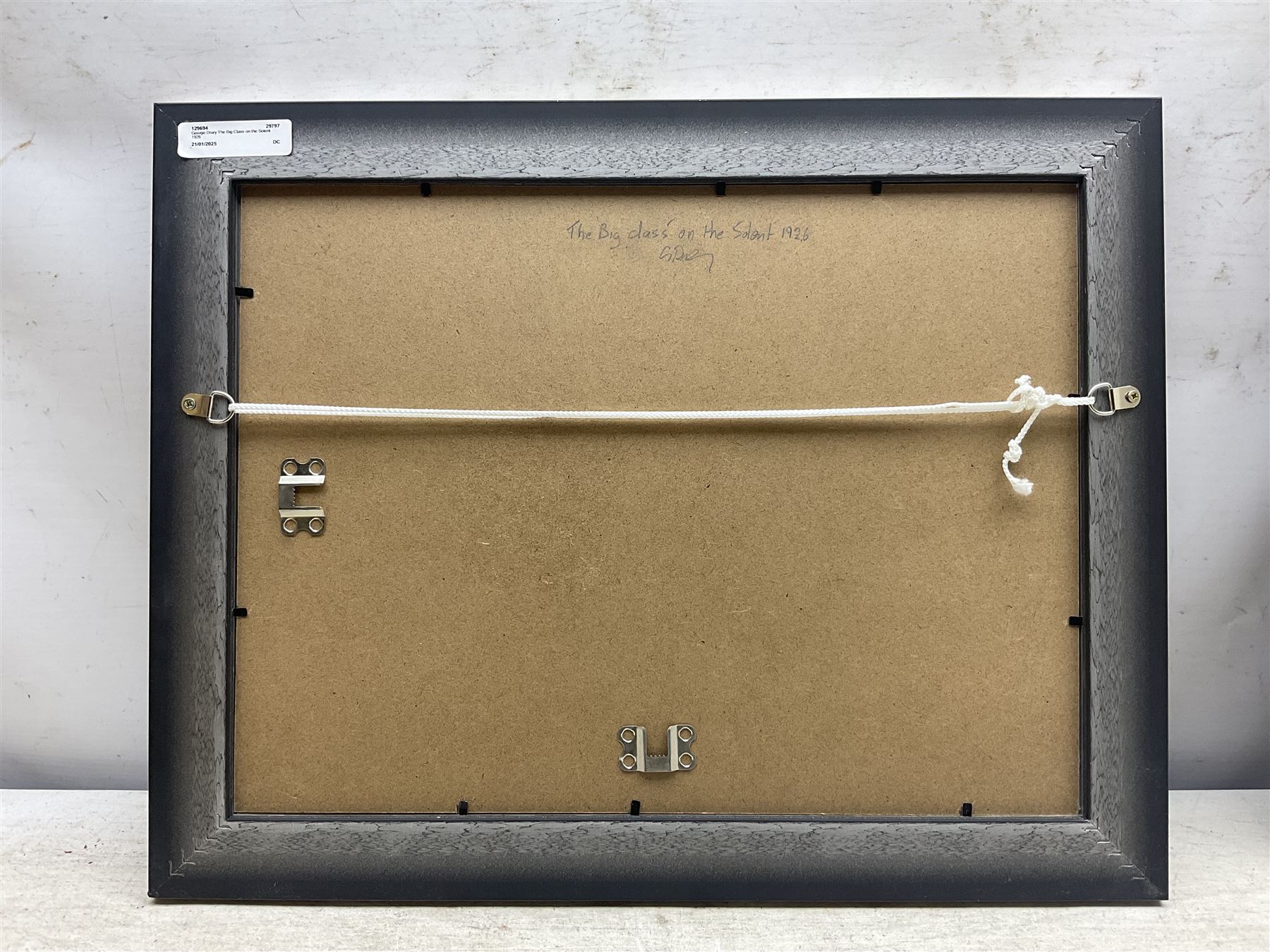 George Drury (British 1950-): 'The Big Class on the Solent - 1926', oil on board signed, titled verso 28cm x 38cm 