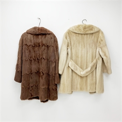 Vintage blonde mink fur coat and a Vintage Coney coat retailed by Capstick & Hamer (2)