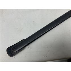 WW2 German Army Prinz Eugen Pattern Officers Dress Sword by Carl Eickhorn, the 80.5cm slightly curving fullered blade with makers name to the ricasso, gilt brass hilt with eagle to the cross-piece and relief of oakleaves to the ferrule, Prinz Eugen style down winged eagle to the pommel of the backstrap; grip retains the original wire binding; in original black painted scabbard with single hanging ring, leather hanger marked 'RZM M5/71 OLC' and silvered knot L97cm overall