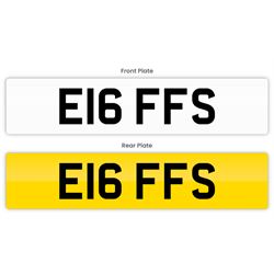 'E16 FFS' UK Registration Plates