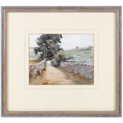 Brian Irving (British 1931-2013): Dales Lane, watercolour signed 13.5cm x 17.5cm 