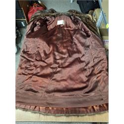 Marshall & Snelgrove three quarter length mink fur coat, together with mink hat, stole, shawl