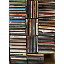 A large collection of mostly Jazz CD's including Kay Starr, Frank Sinatra, Ella Fitzgerald, Glenn Miller, Bing Crosby and other music in four boxes (400+)