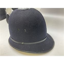 Hull City Police - helmet with king's crown night plate; two further ball-top helmets with Queen's crown plates; and a peaked cap (4)