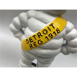 Cast iron Michelin man figure, H38cm