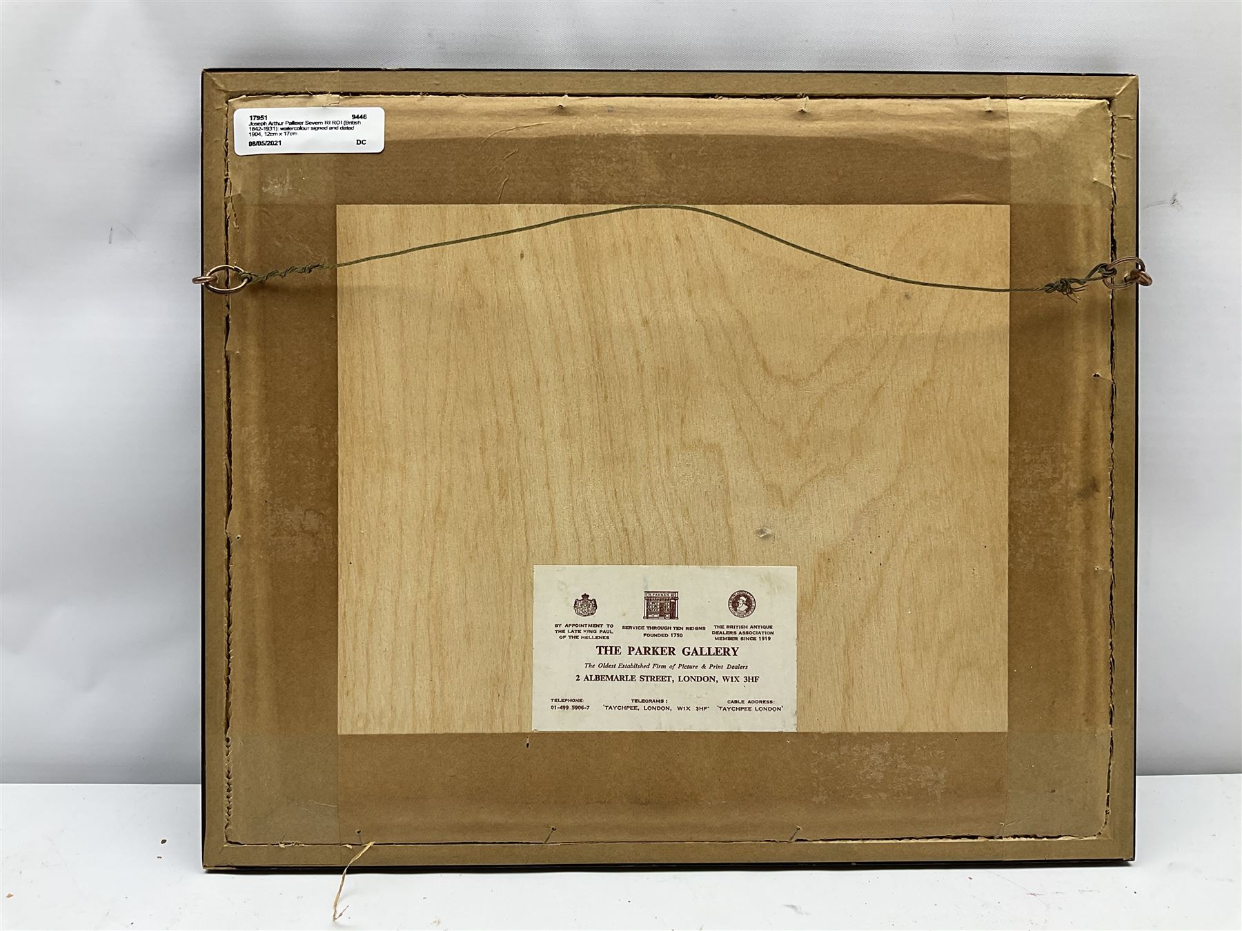 Joseph Arthur Palliser Severn RI ROI (British 1842-1931): Fishing Boats at Sunset, watercolour signed and dated 1904, 12cm x 17cm
Provenance: with The Parker Gallery, Albermarle St. London