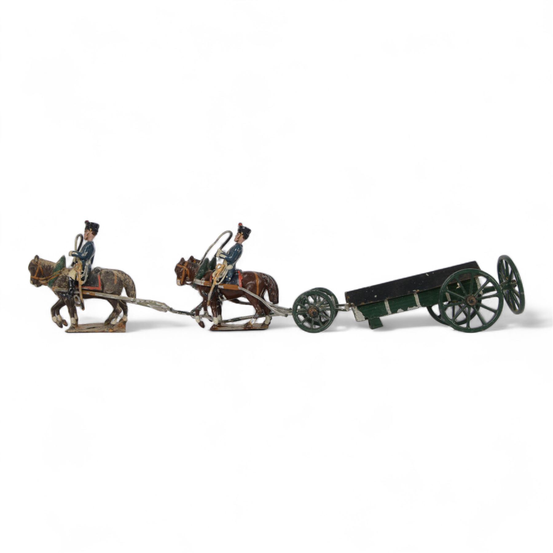 French CBG Lucotte Caisson Gribeauval with four horse drawn caisson, L30cm
