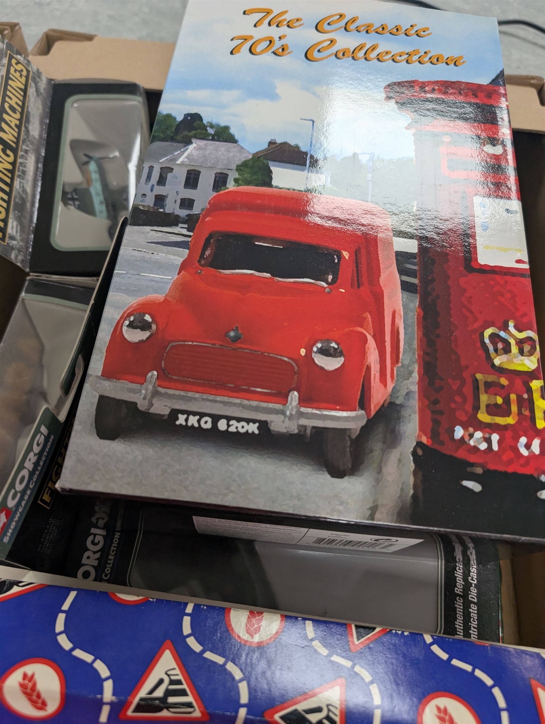 Collection of diecast model vehicles, including Corgi special edition giftsets - Weetabix, Royal Mail and Eddie Stobart, two Vanguards models, six Corgi Noddy vehicles, etc in two boxes