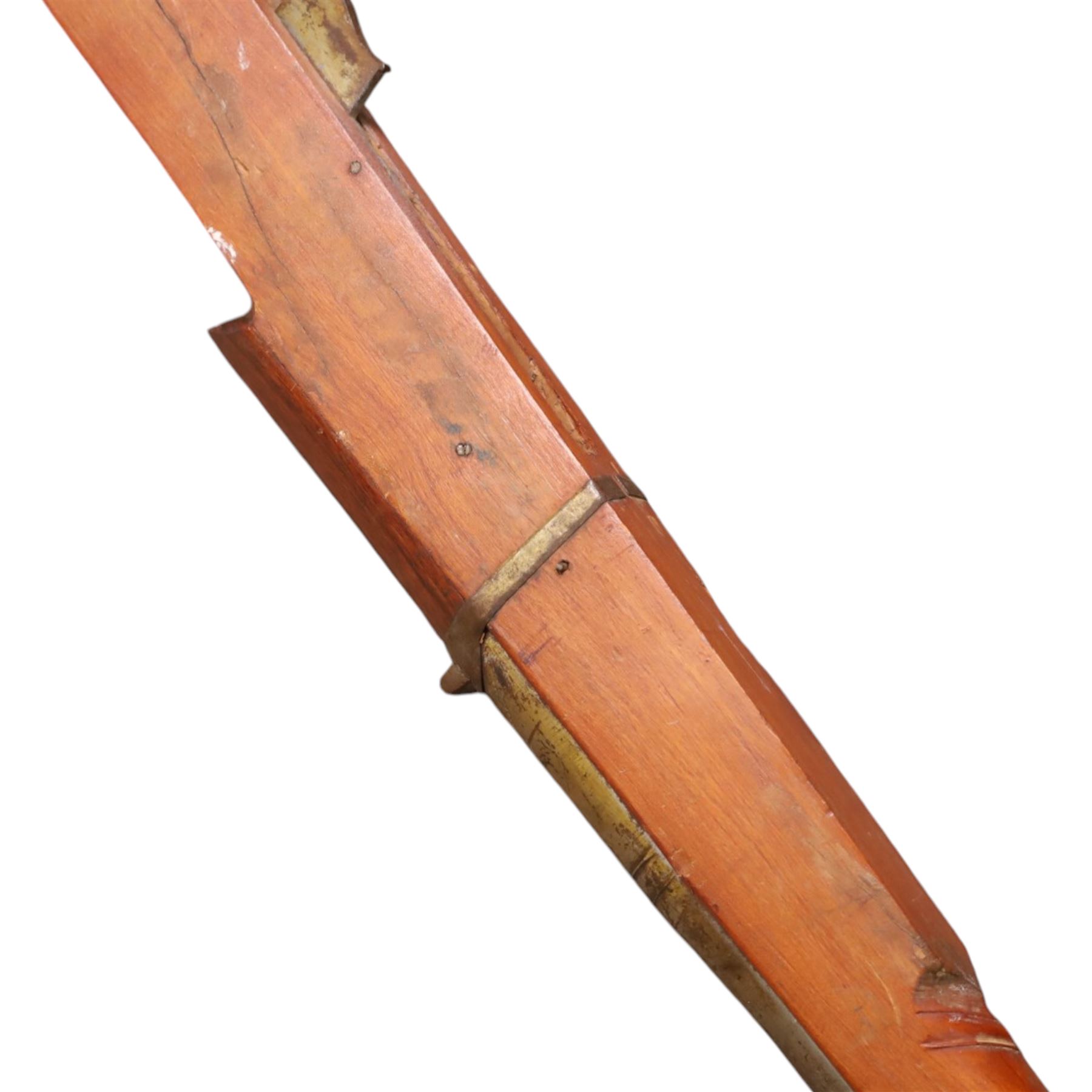  Indian matchlock jezail from the Royal Jaigarh Fort, Jaipur, the plain 69 inch barrel with flared muzzle, stamped to breech 'JPR/EXR/2/3808' on a full wooden stock, overall length 239cm, together with certificate of authenticity on Rajmahal Palace Office headed paper, dated 11th March 1978