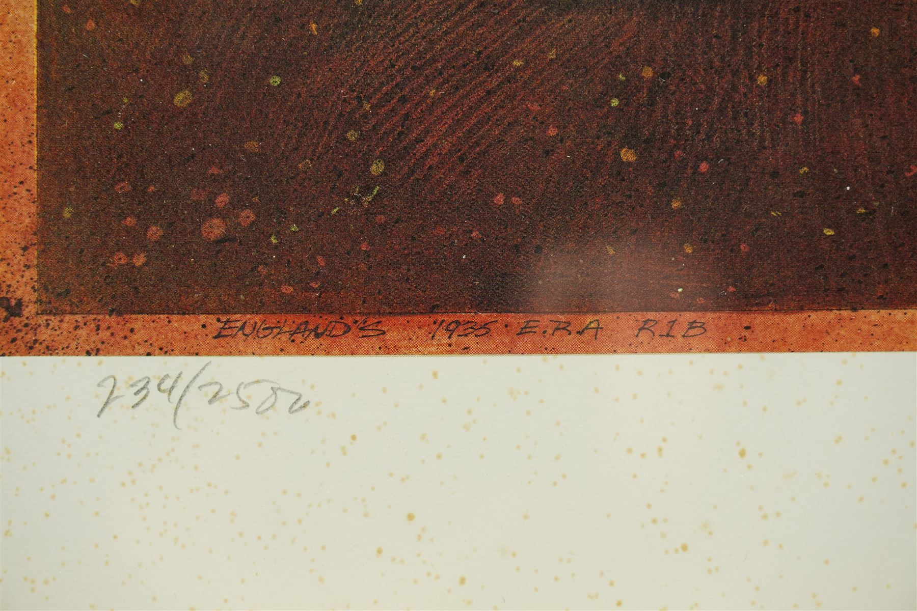 Craig Tennant (American 1946-): 'England's 1935 ERA R1B', lithograph in colours signed and numbered 234/2500 in pencil 35cm x 53cm