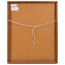 Roger Broer (American 1945-): Painted Faces - Tatanka Series, monotype signed and titled 32cm x 24cm