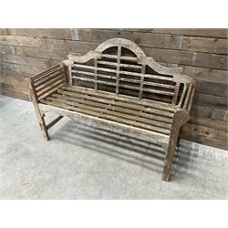  Lutyens design teak garden bench