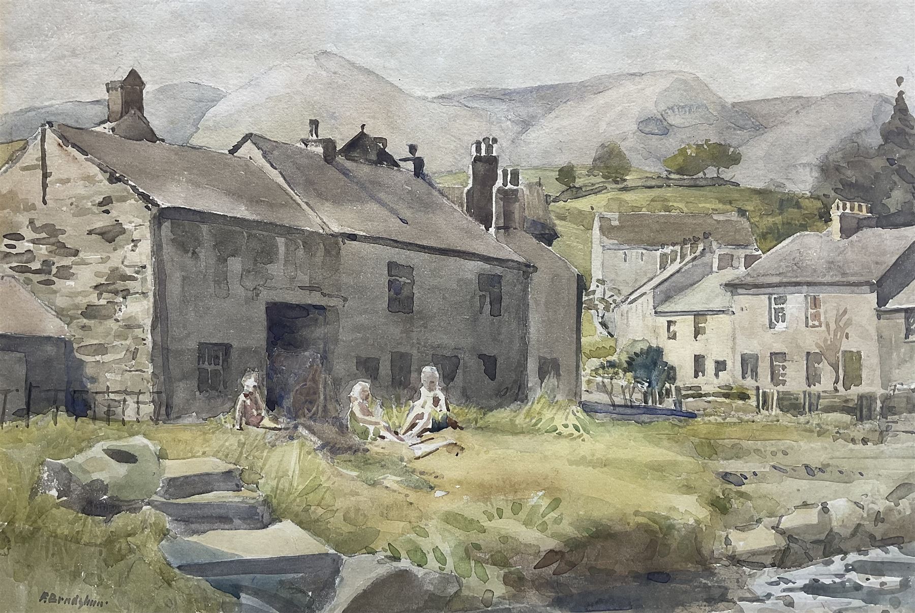 Frank Bradshaw (British 1884-1969): 'Braithwaite near Keswick', watercolour signed, titled verso 24cm x 35cm 