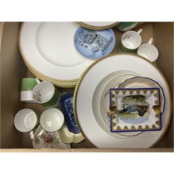Royal Worcester Viceroy part dunner service, together with two Paragon teacups and saucers, Crown Staffordshire tea set for one and other collectables, in six boxes  
