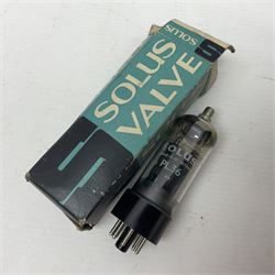 Collection of Solus, Marconi, Pinnacle and similar thermionic radio valves/vacuum tubes, including PCL86, PCL805, PL36, etc approximately 21 as per list, some boxed