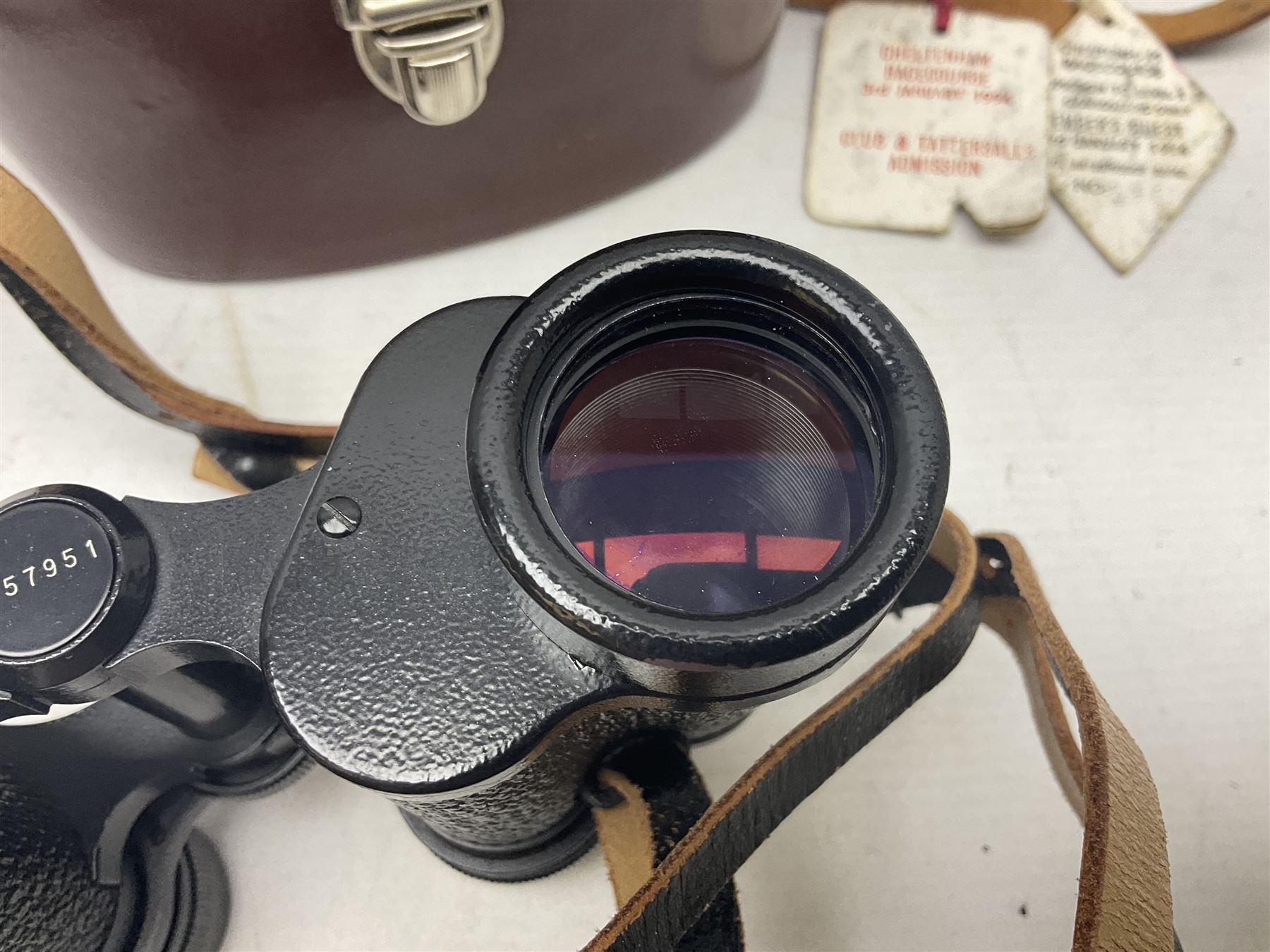 Carl Zeiss Jena 8x30 Deltrintem binoculars in original case, serial no. 5957951