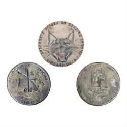 French Foreign Legion three plaques, 4th Comp.13th D.B.L.E. & Les Caporaux Chefs 13th D.B.L.E. and 13th D.B.L.E. (C.C.A.S.)
