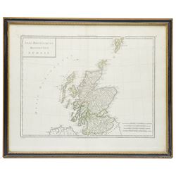 Pierre Antoine Tardieu (French 1757-1822): 'Isles Britanniques Troiseme and Quatrieme Cartes - Angleterre and Ecosse', pair 18th century engraved maps of England and Scotland with hand-colouring pub. Paris c.1798, 41cm x 50cm (2)