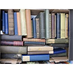 Collection of books to include Readers Digest Great World Atlas, the Macmillan Encyclopedia, poetry books, art reference books etc, in four boxes    