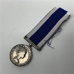 Eleven WW2 medals comprising three 1939-1945 war medals, two Defence medals, three 1939-1945 Stars, Atlantic Star, Africa Star and Italy Star; miniature QEII Naval LS & GC medal; all with ribbons; and WW2 postumous medal slip to Flight Sergeant L.N. Clark